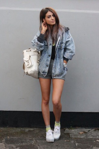 Get the New York street style: oversized denim jacket u2014 just be stylish