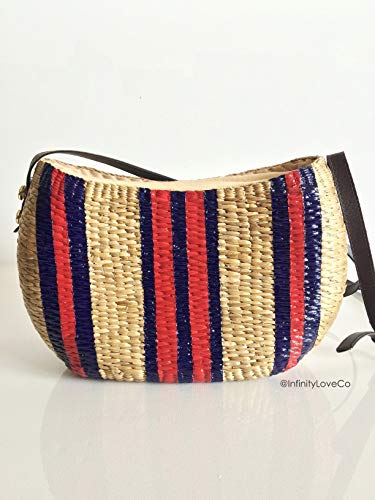Amazon.com: Hand-Painted Straw Beach Bag,Handwoven Straw Tote Bag