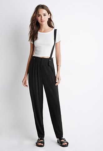 Suspender Trousers | Forever 21 - 2002246898 | clothing in 2018