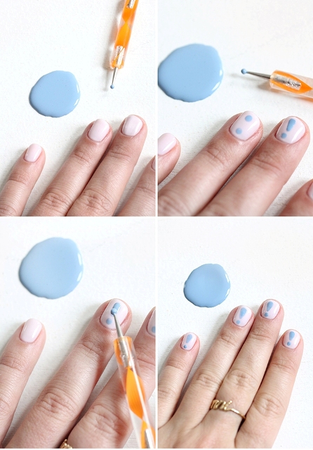 Picture Of Funny DIY Pastel Exclamations Nail Art 4
