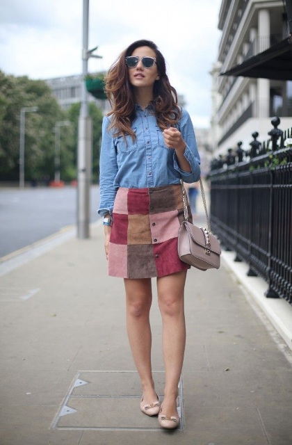 15 Patchwork Skirt Outfit Ideas For Stylish Women - Styleoholic