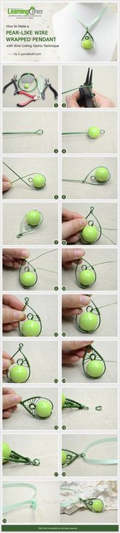 How to Make a Pear-Like Wire Wrapped Pendant with Wire Coiling Gizmo