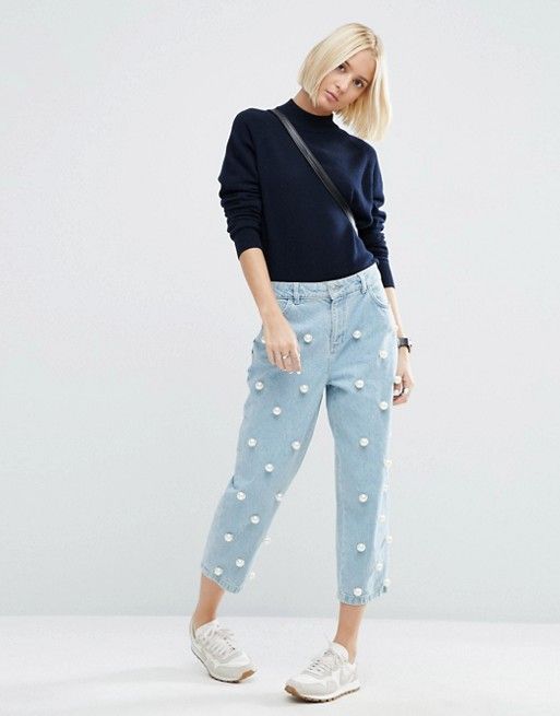 Discover Fashion Online | fashion | Embellished jeans, Jeans, Fashion