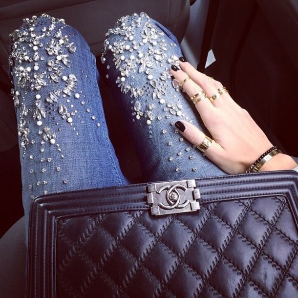 jeans, fashion, glitter, shiny, gorgeous, cute, embellished denim