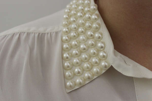 DIY Neckband Embellishments : Pearl Stud Collar