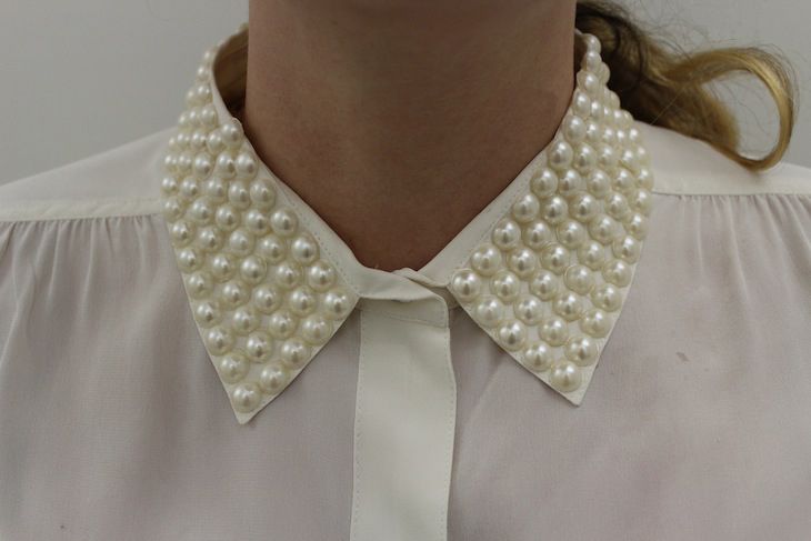 DIY: Pearl Stud Collar | DIY Fashion | DIY, DIY fashion, Pearls