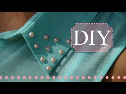 DIY Pearl Stud Collar | No Sew - YouTube