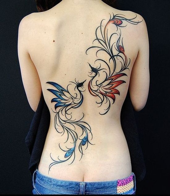 Phoenix Tattoos for Women | Women's Back Tattoos | Tattoos, Back