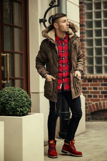 Plaid Winter Outfits For Men