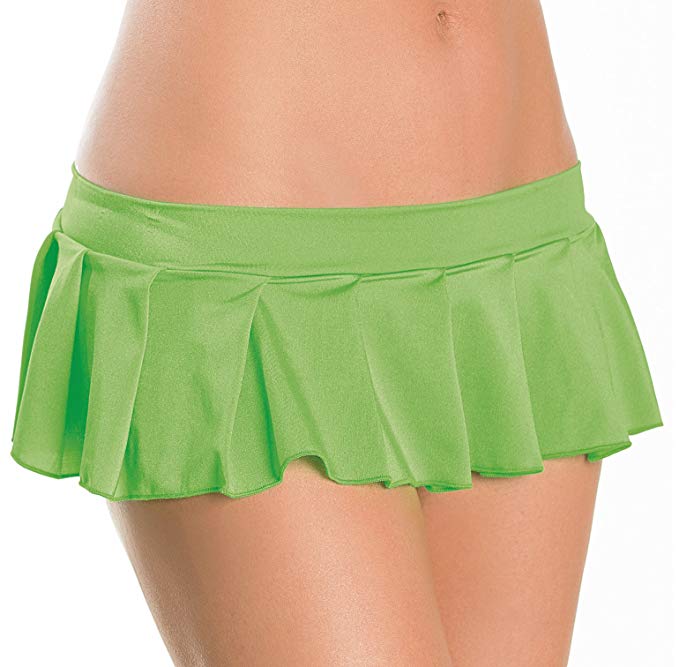 Amazon.com: Escante Women's Pleated Mini Skirt, Neon Green, One Size