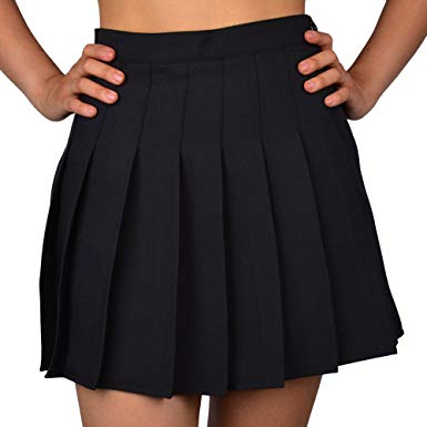 Smilice Women High-Waisted Pleated Mini Skirts with Soft Shorts
