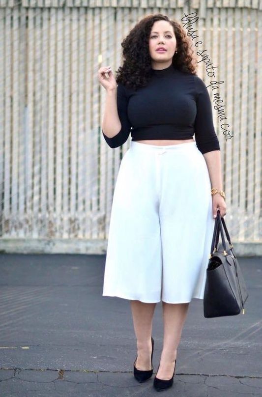 15 Chic Plus Size Outfits With Culottes - Styleoholic