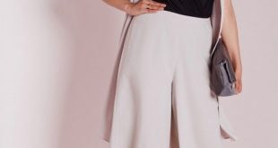 Plus Size Culottes Grey. Great work outfit. | Curvy Genius