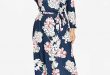 2019 Plus Size Floral Print Belted Maxi Dress In FLORAL 2XL | ZAFUL
