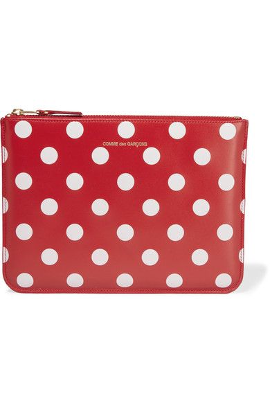 Comme des Garçons - Polka-dot Leather Pouch - Red | Products