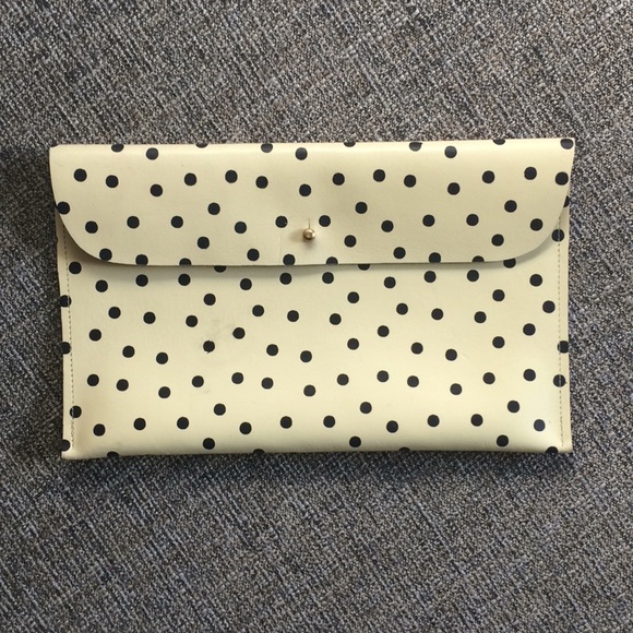 falcon wright Bags | Polka Dot Leather And Suede Clutch | Poshmark