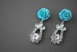 Prada Inspired Resin Rose Earrings | AllFreeJewelryMaking.com