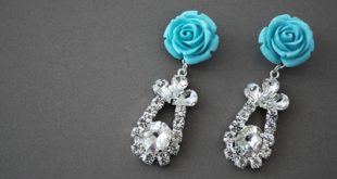 Prada Inspired Resin Rose Earrings | AllFreeJewelryMaking.com
