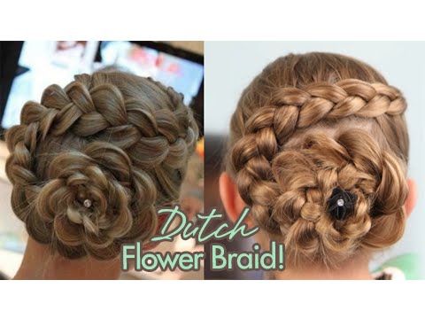 Dutch Flower Braid | Updos | Cute Girls Hairstyles - YouTube