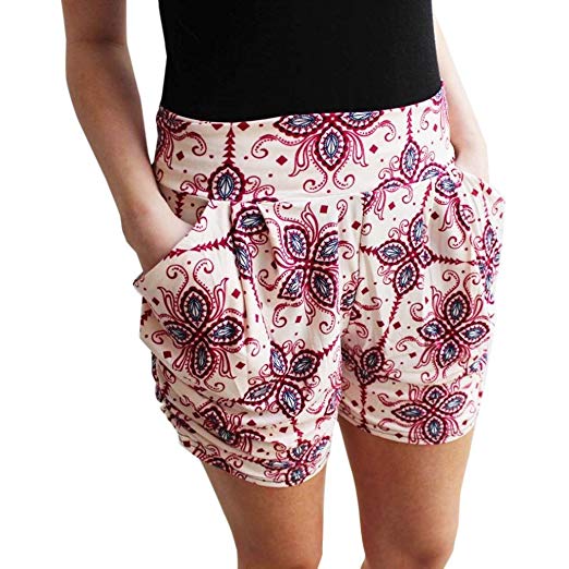Amazon.com: Clearance! Women Floral Printed Shorts with Pockets