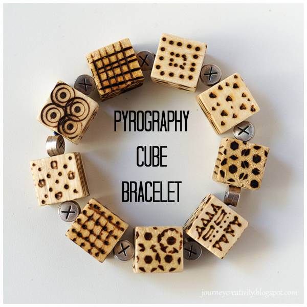 Pyrography Cube Bracelet | Pyrography, Cube and Bracelets