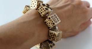 DIY Pyrography Wooden Cube Bracelet - Styleoholic