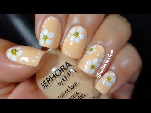 Quick & Easy Flower Nail Art Tutorial | Selina's Nail Art - YouTube