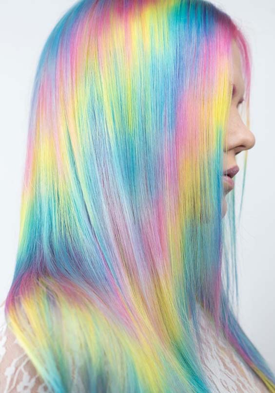 16 Amazing Pastel Rainbow Hair Color Trends for 2018 | Modeshack