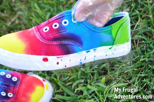 DIY Tie Dye Children's Shoes - My Frugal Adventures