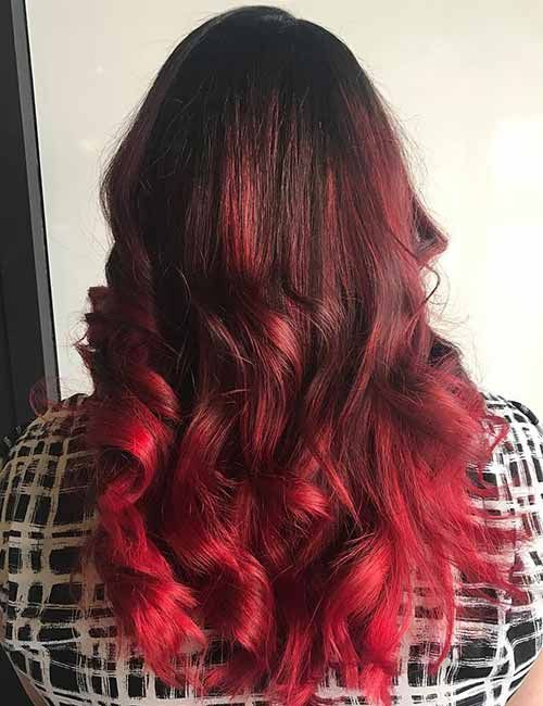 Hair Color Trends for 2019: Red Ombre Hairstyles | hair | Hair