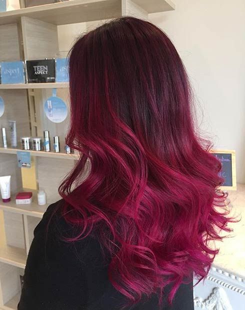 21 Amazing Dark Red Hair Color Ideas | StayGlam Hairstyles | Hair