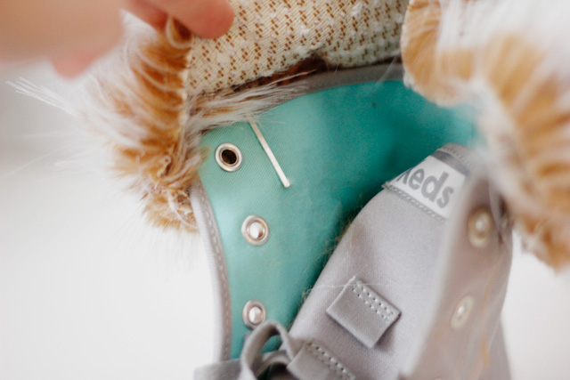 removable fur lined high tops tutorial - see kate sew