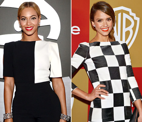 Beyonce, Jessica Alba's Trendy Black and White Styles: Get the Look