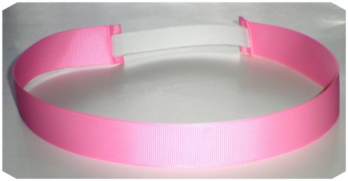 Elastic Stretchy Ribbon Headband- Solid Pink | jlribbongear on ArtFire
