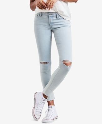 Levi's 711 Ripped Skinny Jeans - Jeans - Women - Macy's