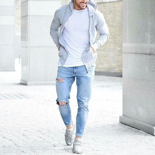 Vova | Spring Summer New Fashion Men Casual Sexy Pencil Pants Solid