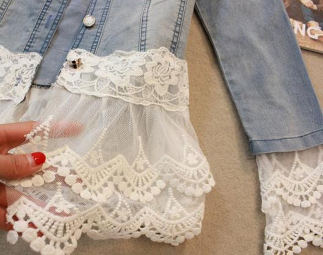 Five Ways to Add Lace to a Denim Jacket | sewing | Pinterest