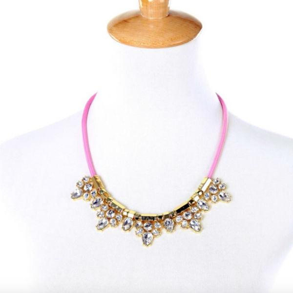 Pink Rope Crystal Statement Necklace u2013 Pearls And Rocks