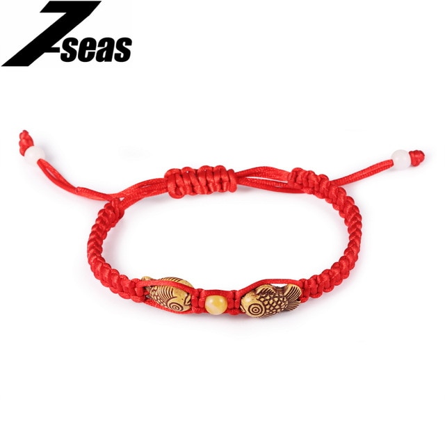 Simple Style Classic Lucky Fish Design Chinese Braided Red String