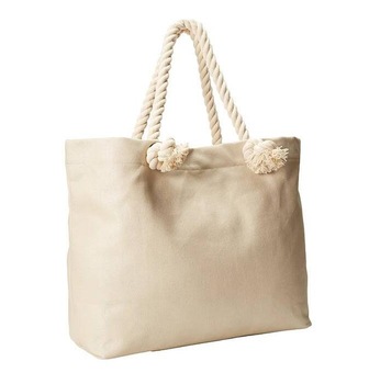 Wholesale Cotton Rope Handle Cotton Beach Tote Bag - Buy Tote