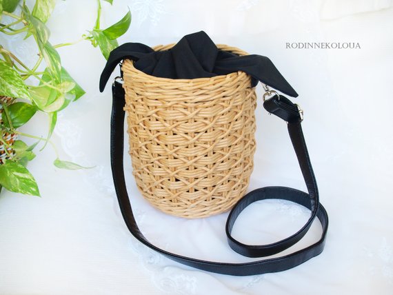 Basket Summer Woven bag Eco friendly Handbag Girl bag Wicker | Etsy