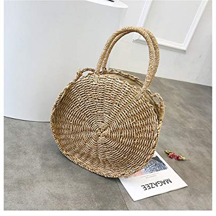 Amazon.com: BoBoSaLa Women Handmade Wicker Bag Rattan Woven Round