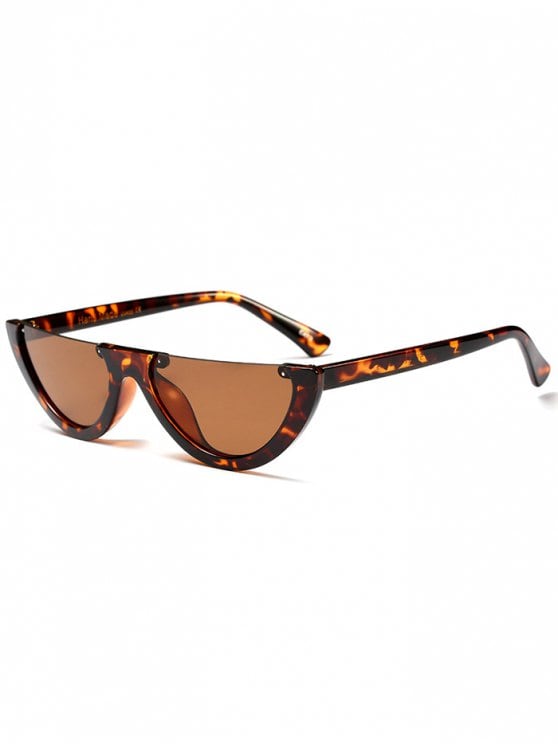 2019 Semilunar Semi-Rimless Sunglasses In BLACK LEOPARD PRINT | ZAFUL