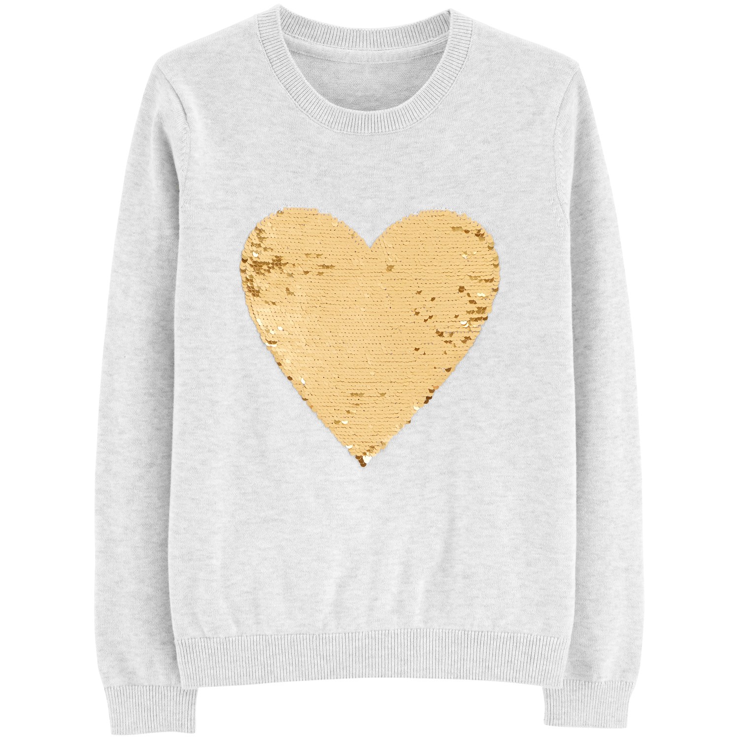 Girls 4-14 OshKosh B'gosh® Flip-Sequin Heart Sweater