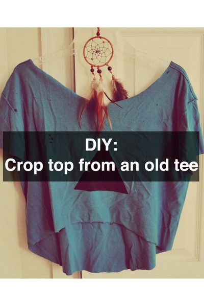 diy crop top- we all have t-shirts that have gotten too big so this