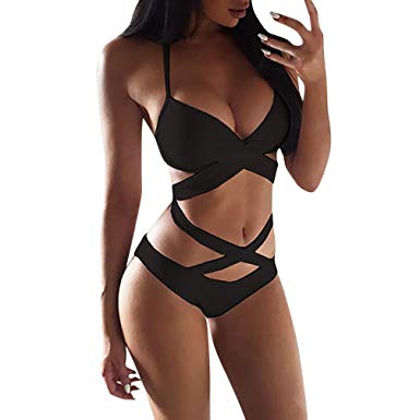 Amazon.com: Bikini Set 2018 Hot! Women Sexy Bandage Criss Cross Push