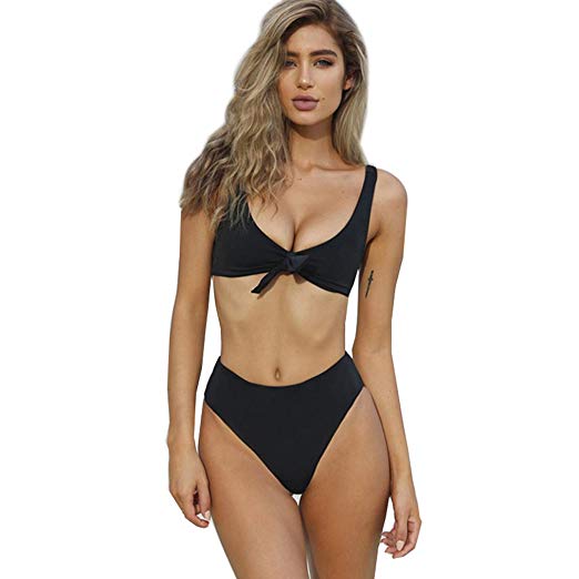 Amazon.com: 2018 Sexy Bandage Bikini Set Female Solid Swimwear New