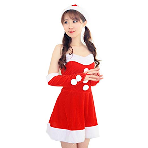 Amazon.com: Han Shi Party Dresses, Women Sexy Santa Christmas