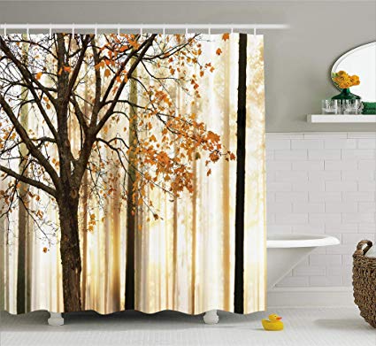 Amazon.com: Ambesonne Shower Curtain Fall Trees Print Mom Gift Ideas