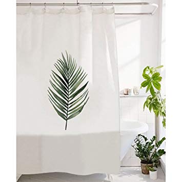 Amazon.com: Shower Curtains Green Leaves, Waterproof Bathroom Decor